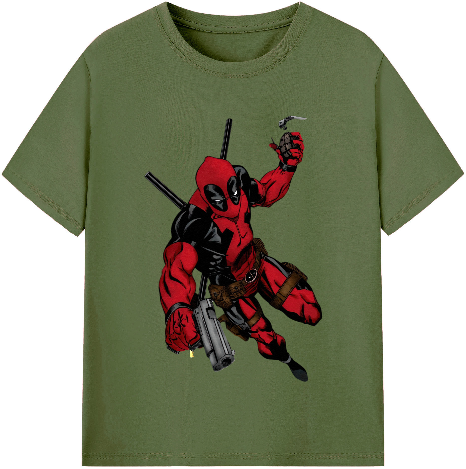 （画像用） Deadpool デッドプール 綿100％半袖Tシャツ（フロントプリント）
